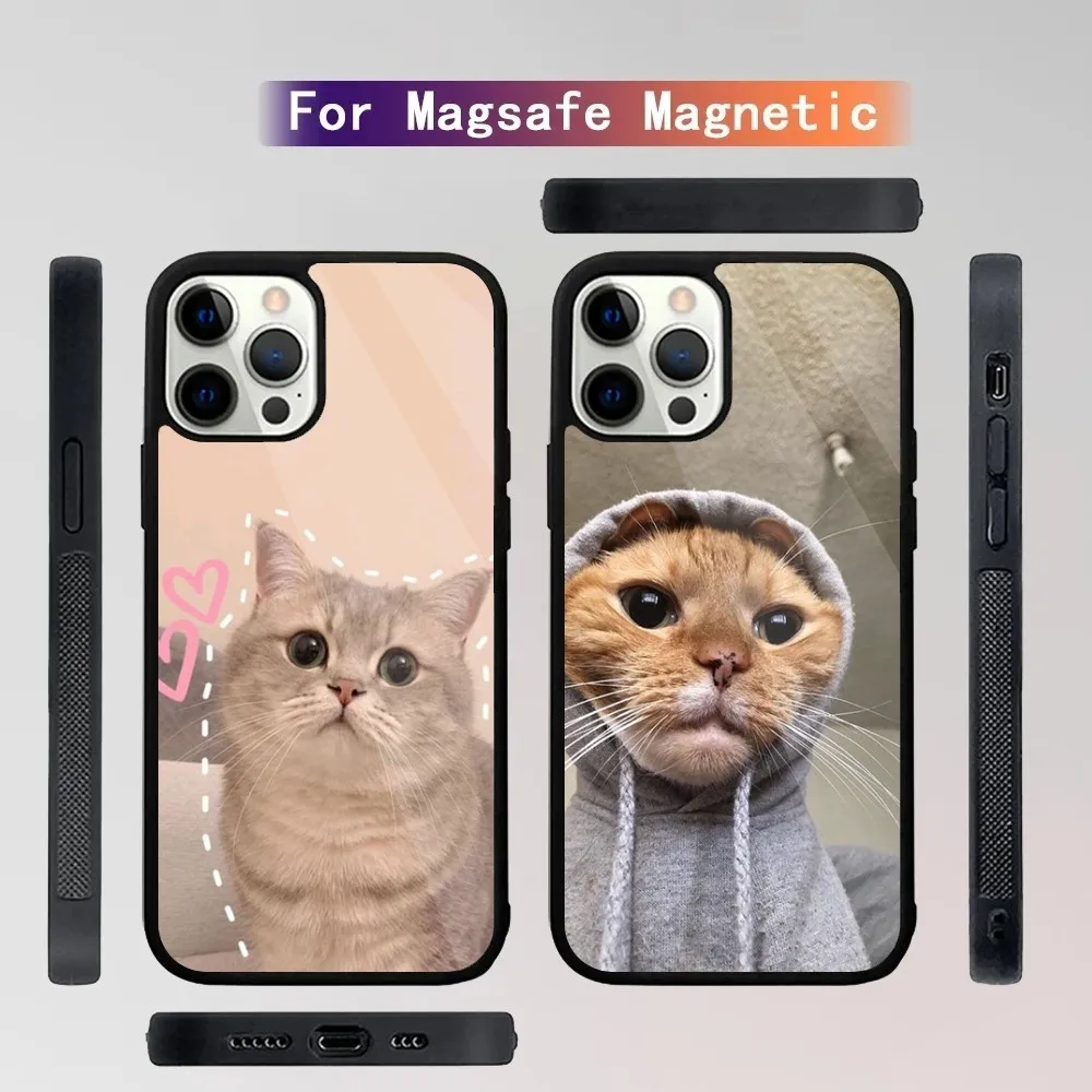 

Funny cute cat Phone Case For iPhone 16,15,14,13,12,11,Plus,Pro,Max Mini Magsafe Magnetic Wireless Charging