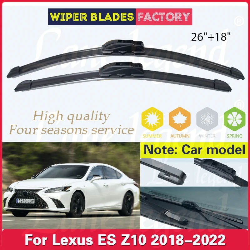 

For Lexus ES Z10 XZ10 300h 350 250 Sport 2018 2019 2020 2021 2022 Car Wiper Blade Front Window Windscreen Windshield Rain Brush