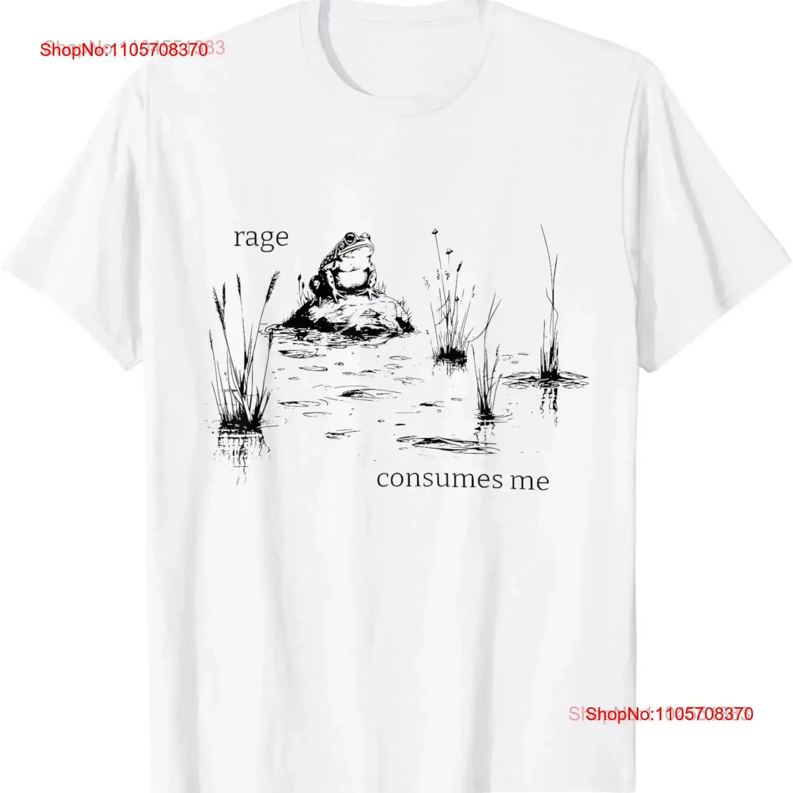 rage consumes me frog funny T Shirt vintage Washed fashion Unisex Slightly Stretched graphic Casual Versatile Stylish