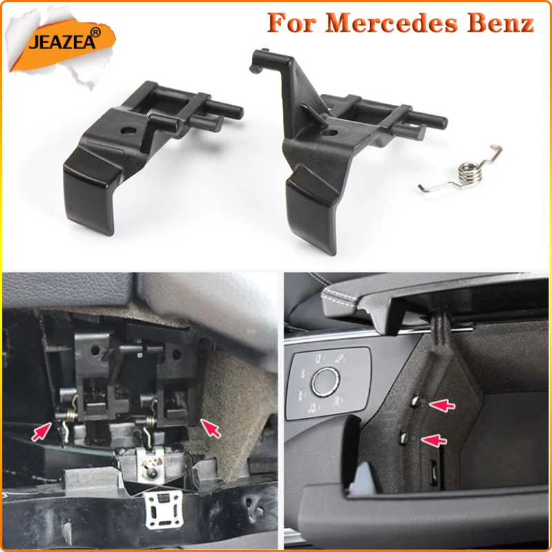 JEAZEA Armrest Box Buckle Lockers Switch Clip For Mercedes Benz ML320 ML350 GL400 W166 A1666800018 A1666800019 A1666804103