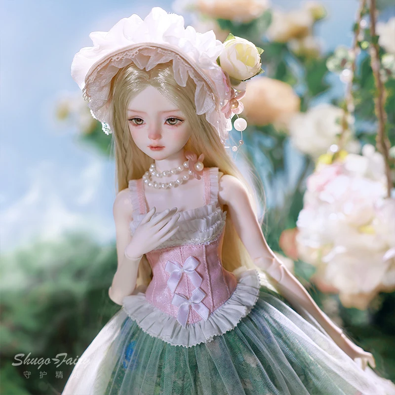 ตุ๊กตา BJD เบลินดา บี 1/4 ชุดเต็ม - ภาพวาดสีน้ำมันสไตล์อิมเพรสชันนิสต์ โมเนต์ เด็กหญิงในสไตล์ชนบท ของสะสมจากชูกาเฟียร์