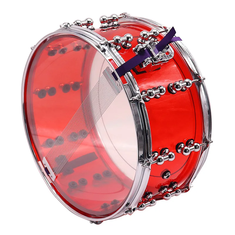 Wholesale price 14*6.5 inch /14* 5.5 inch transparent acrylic snare drum accept customize size popular drum set