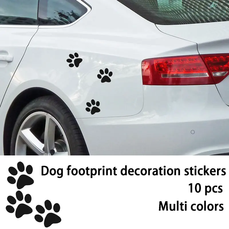 

Creative Motorcycle Vinyl Decals Dog Footprint Cute Cat Paw Universal Personality Car Stickers