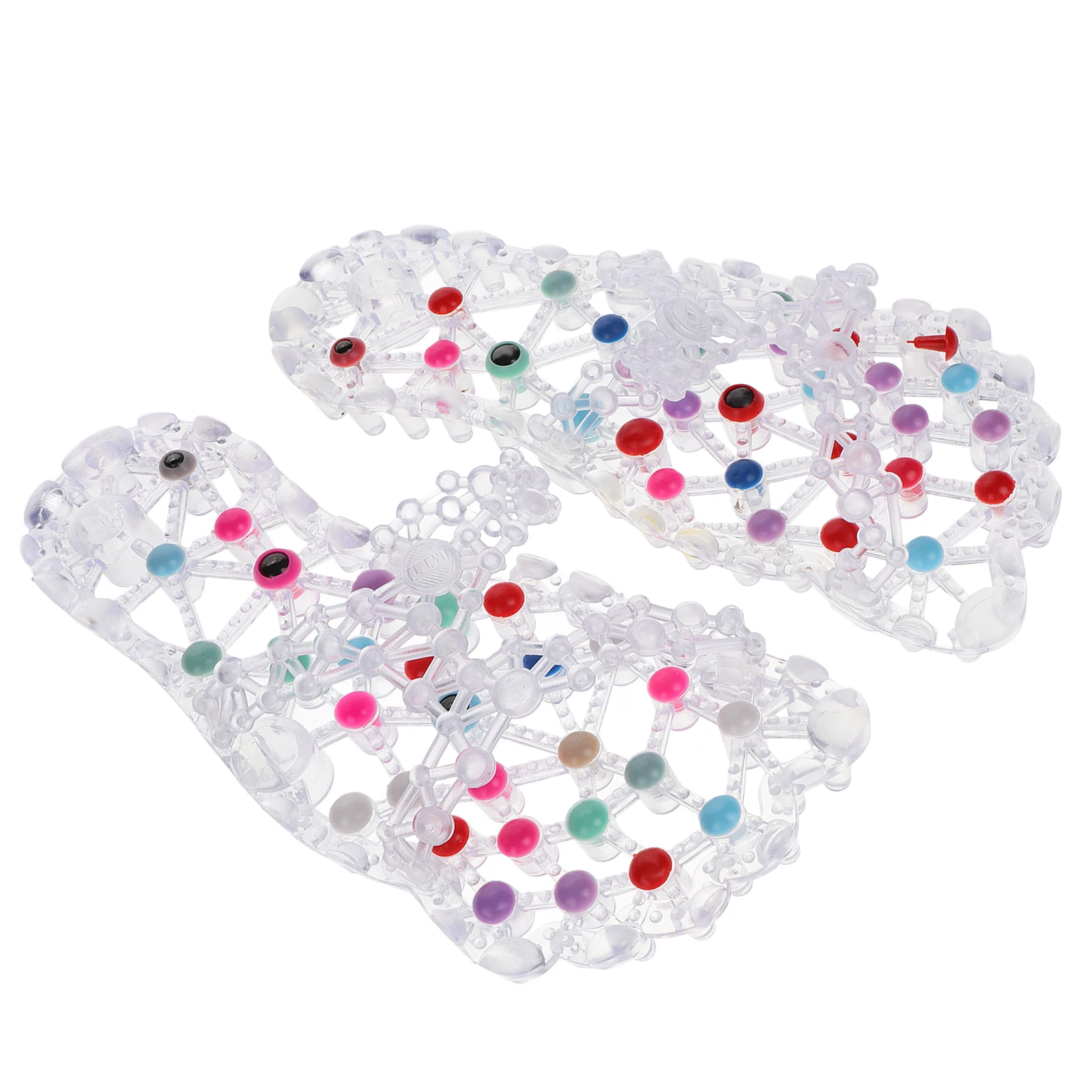 

Acupressure Massage Slippers Crystal Particles Foot Relief Silica Gel Bath Shower Anti Slip Quick Dry Reflexology Spa Sandals