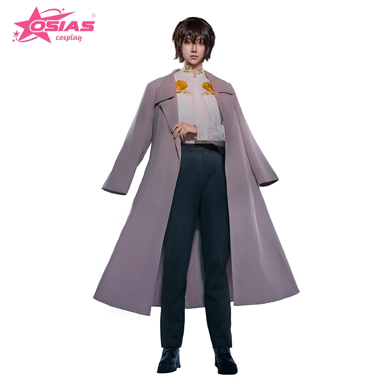 

OSIAS Dazai Osamu Cosplay Costume Set Dazai Osamu wig Dazai Osamu shoes 10th Bungo Stray Dogs