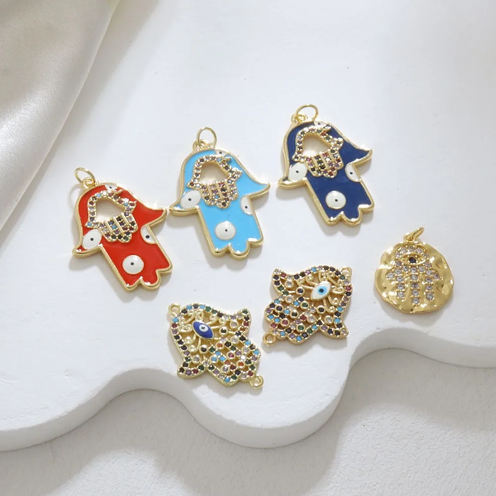 

Модный персонализированный кулон с медным покрытием и вставками из 8-каратного золота и бриллиантов, высококачественный, для самостоятельного изготовления браслетов, ожерелий, серег, украшений для волос