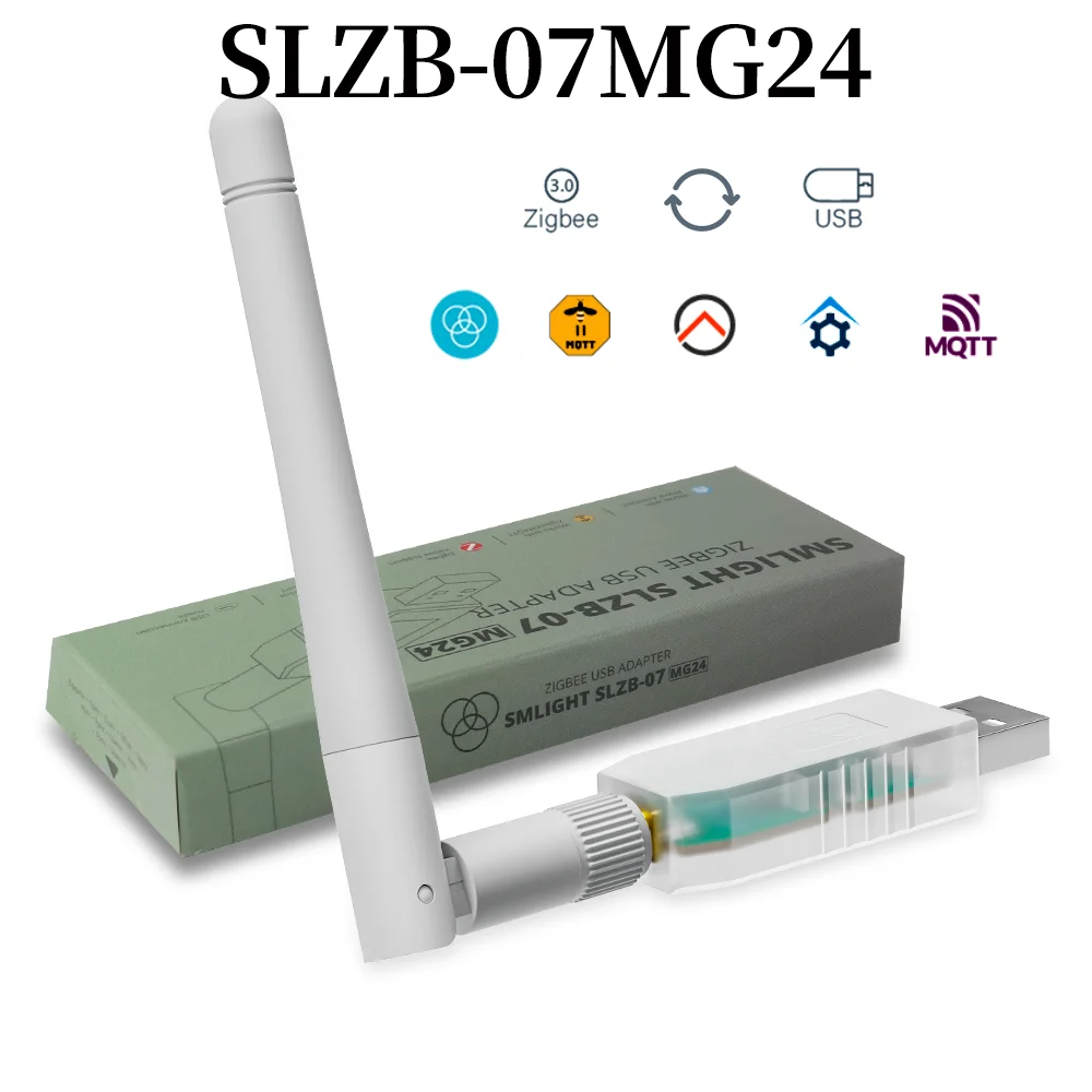 

SMLIGHT Zigbee 3.0 SLZB-07MG24 Адаптер с резьбой/разбором USB-адаптер Быстрый CP2102N USB/UART преобразователь с Zigbee2MQTT Home Assistant