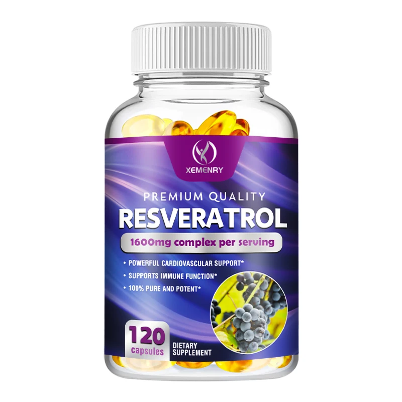 Resveratrol 1600mg - Enhances Energy and Endurance and Has Antioxidant Properties