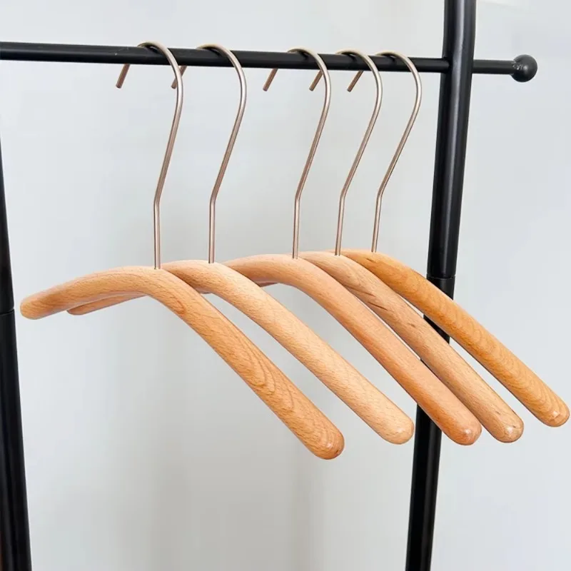 2Pcs High Grade Wooden Children Clothes Hangers Non Slip Traceless Wood Hangers for Kids Garment Home Clothing Store Storage