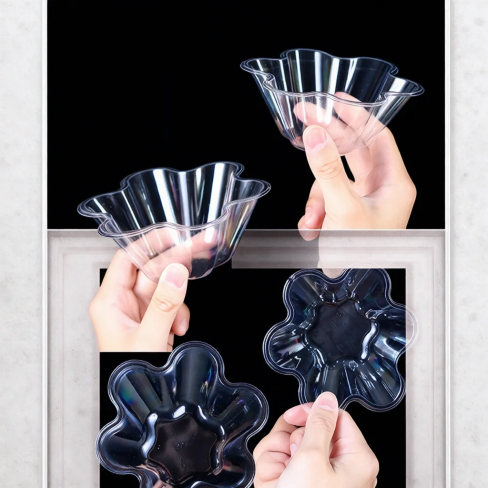 Clear Plastic Disposable Dessert Cup For Ice Cream Sundae Shaved Ice Frozen Yogurt Catering Party Serving Container