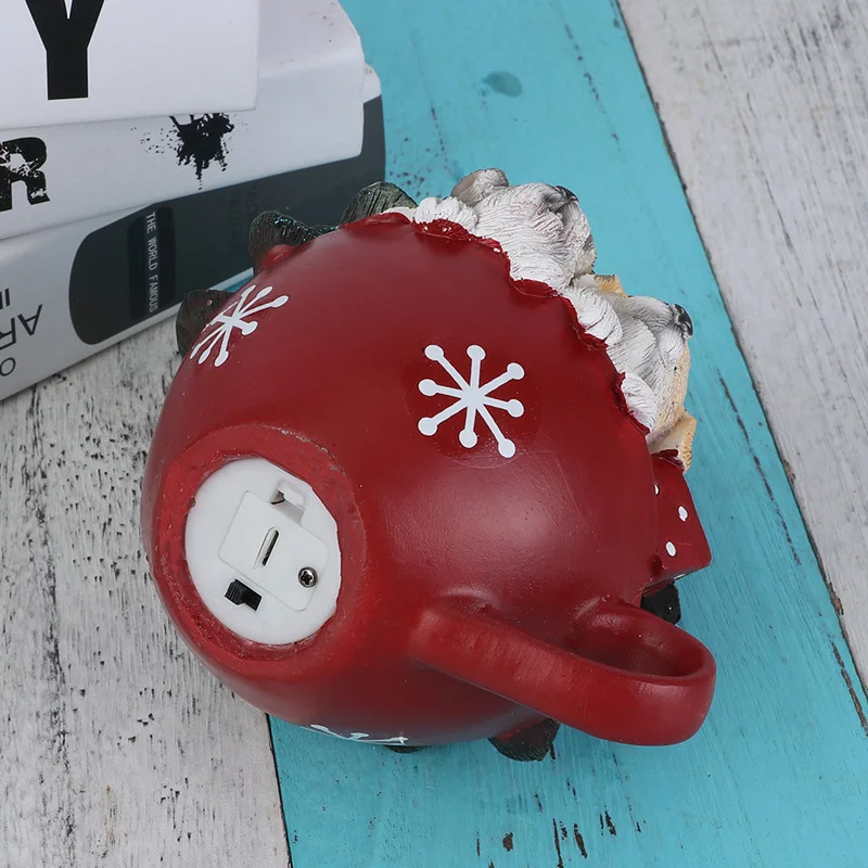 [Special offer] Cross-border Christmas luminous animal creative resin handicraft home desktop