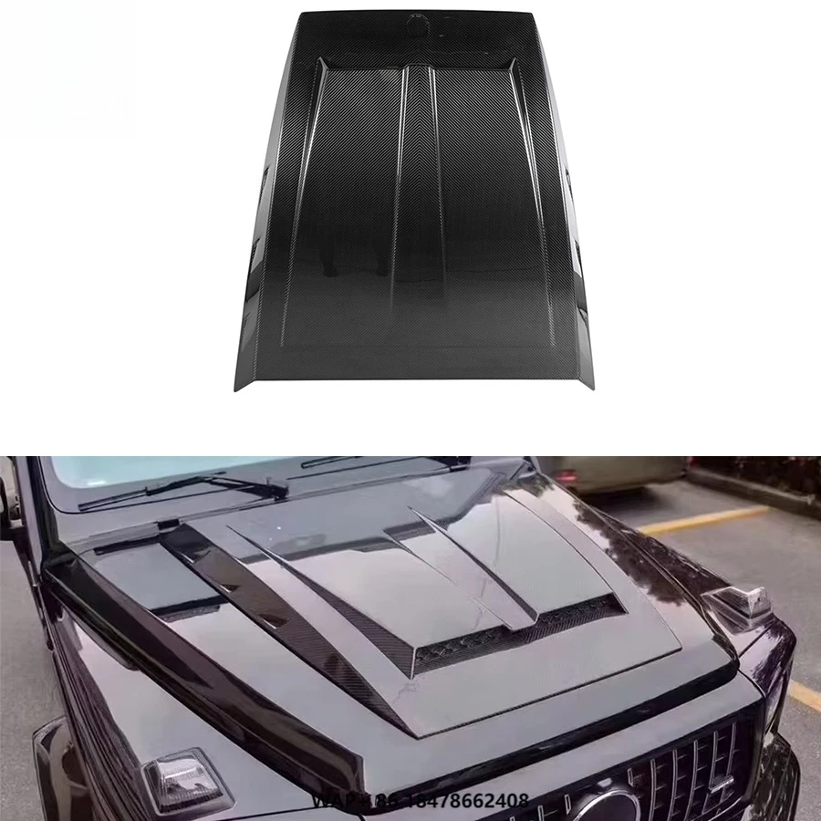 

Real Carbon Fiber Hood Engine Replace Cover for Mercedes Benz G-Class W464 Modified with Babos Carbon Fiber Hood