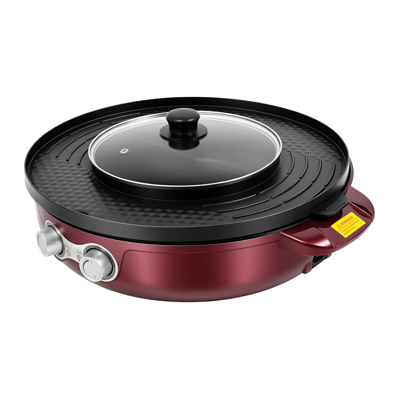 

Электрическая сковорода 2-в-1 и горячая кастрюля (диаметр: 50 см), гриль для барбекю, суповая кастрюля, бытовая электрическая тарелка для барбекю, жарка, гриль