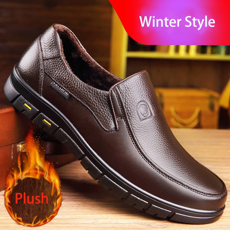 

Genuine Leather Casual Shoes For Men Flat Platform Walking Shoes Outdoor Footwear Loafers Breathable Sneakers Handmade Shoes