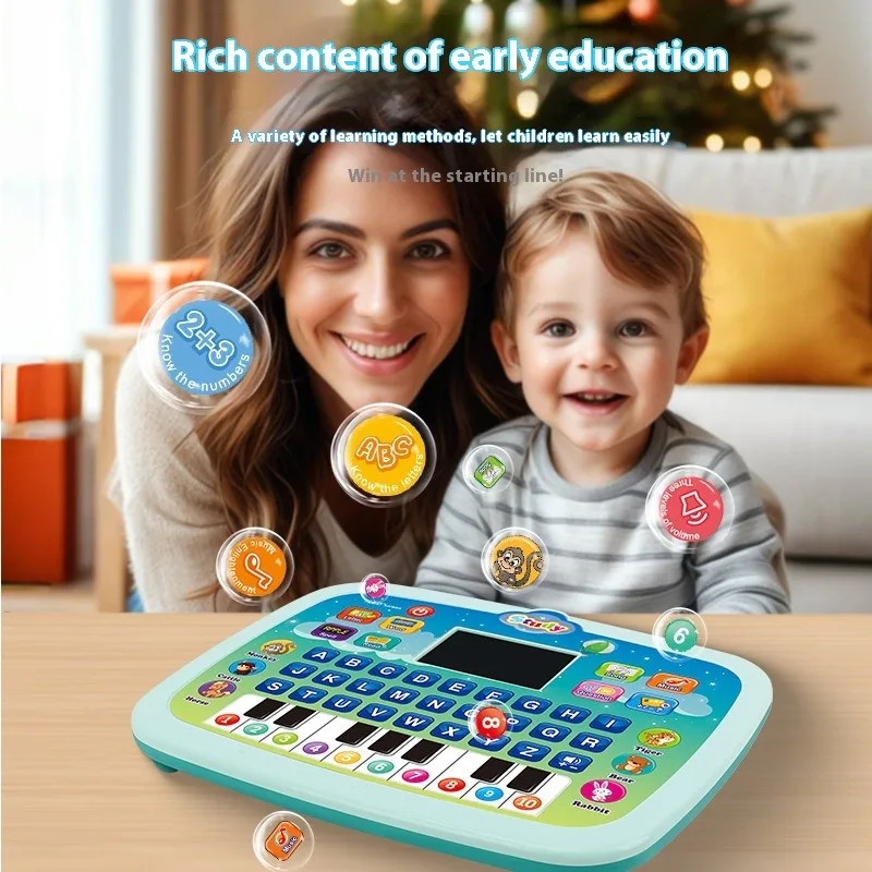 Multi Functional English Children's Learning Machine, Large Puzzle Early Education Point Reader, Baby Toy for Infants and Young