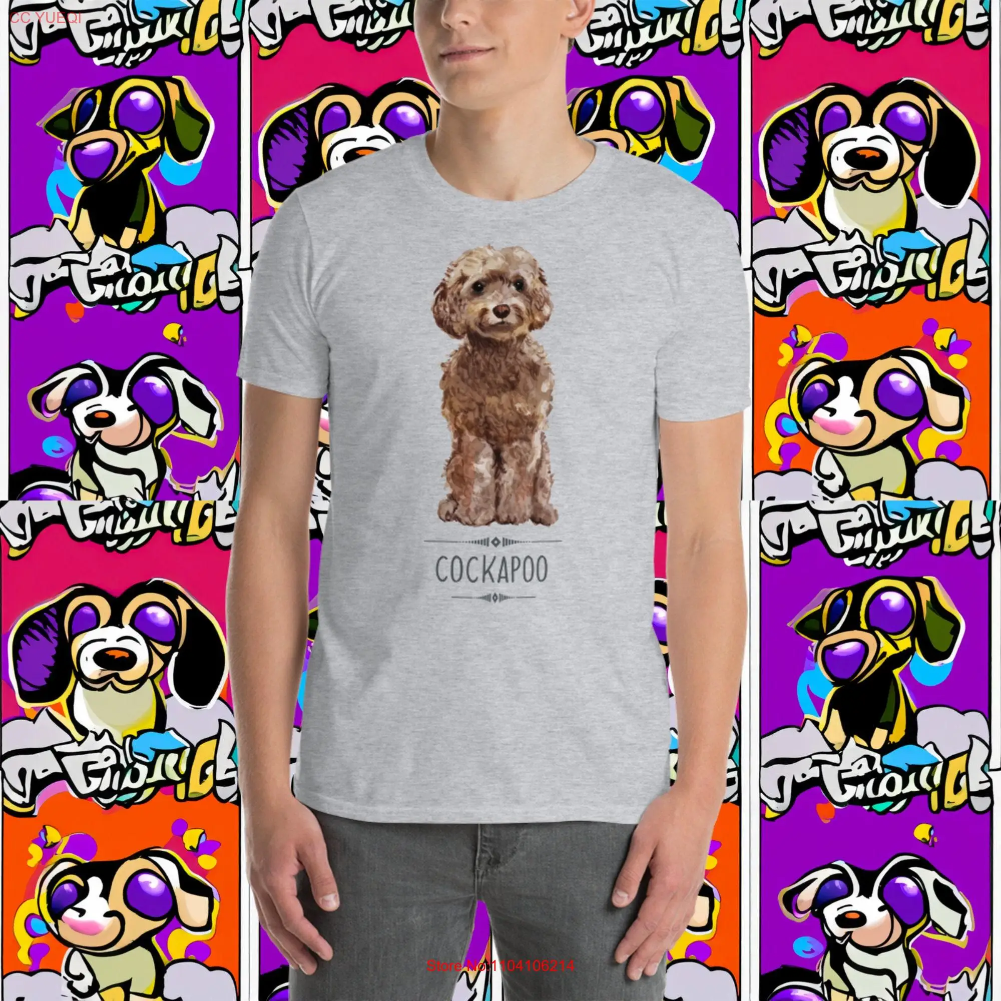 Cockapoo Dog T Shirt long or short sleeves