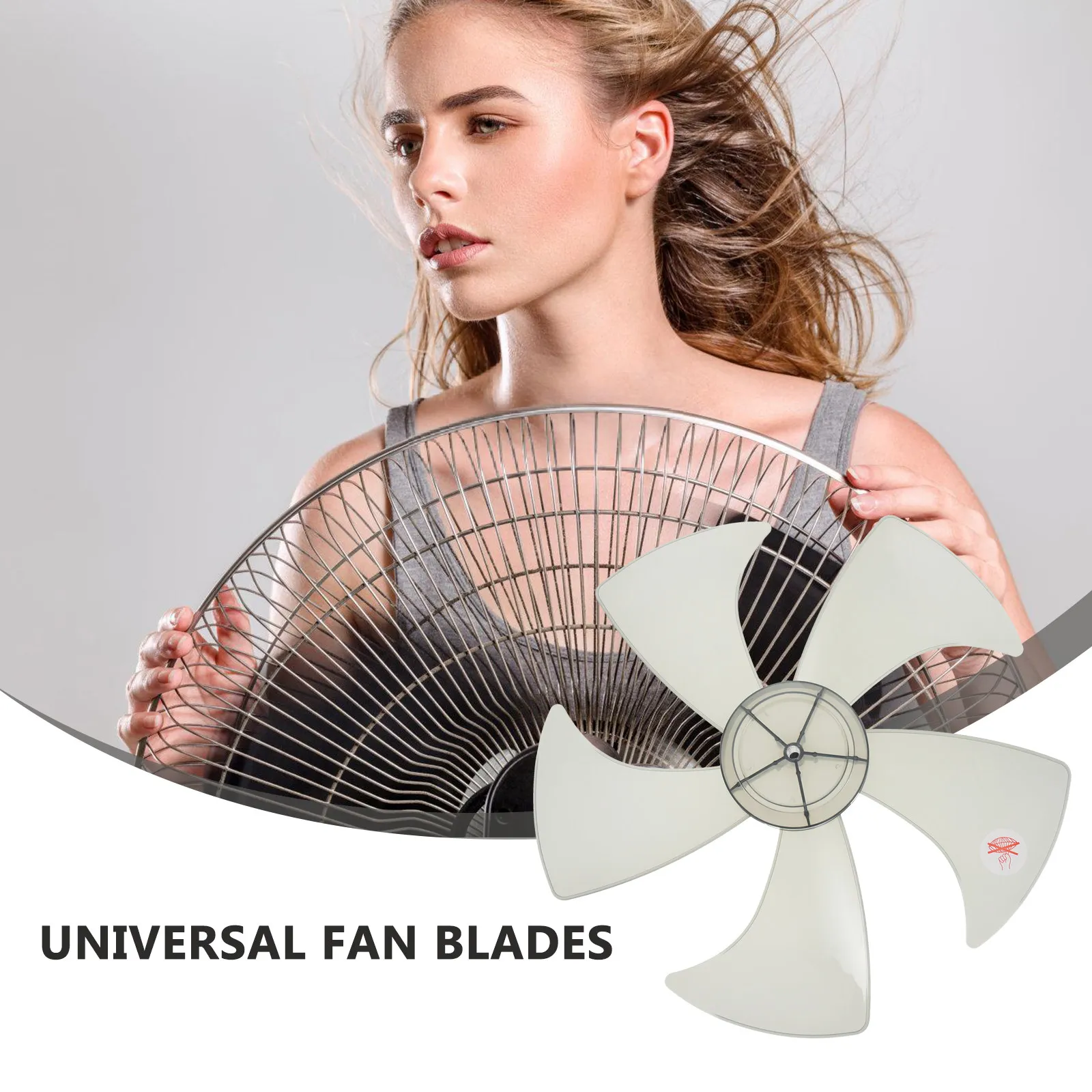 5-Blade Replacement Fan Blades Plastic Electric Fan Leaves for Standing Floor Table Fans Repair Parts Lightweight High Temp