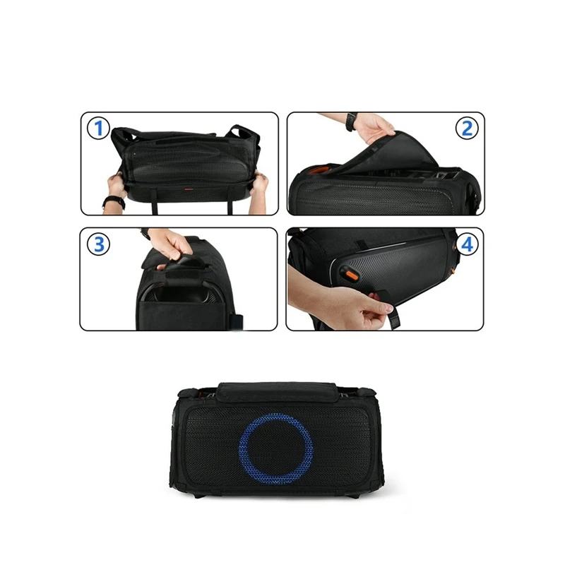 For JBL Partybox On-The-Go Protective Case Scratch-Resistant, Dustproof Outdoor Carrying Sleeve