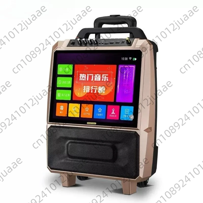 Outdoor Speaker, Portable Video Player, Wireless Microphone, Square Dance Stereo with Large Display Screen