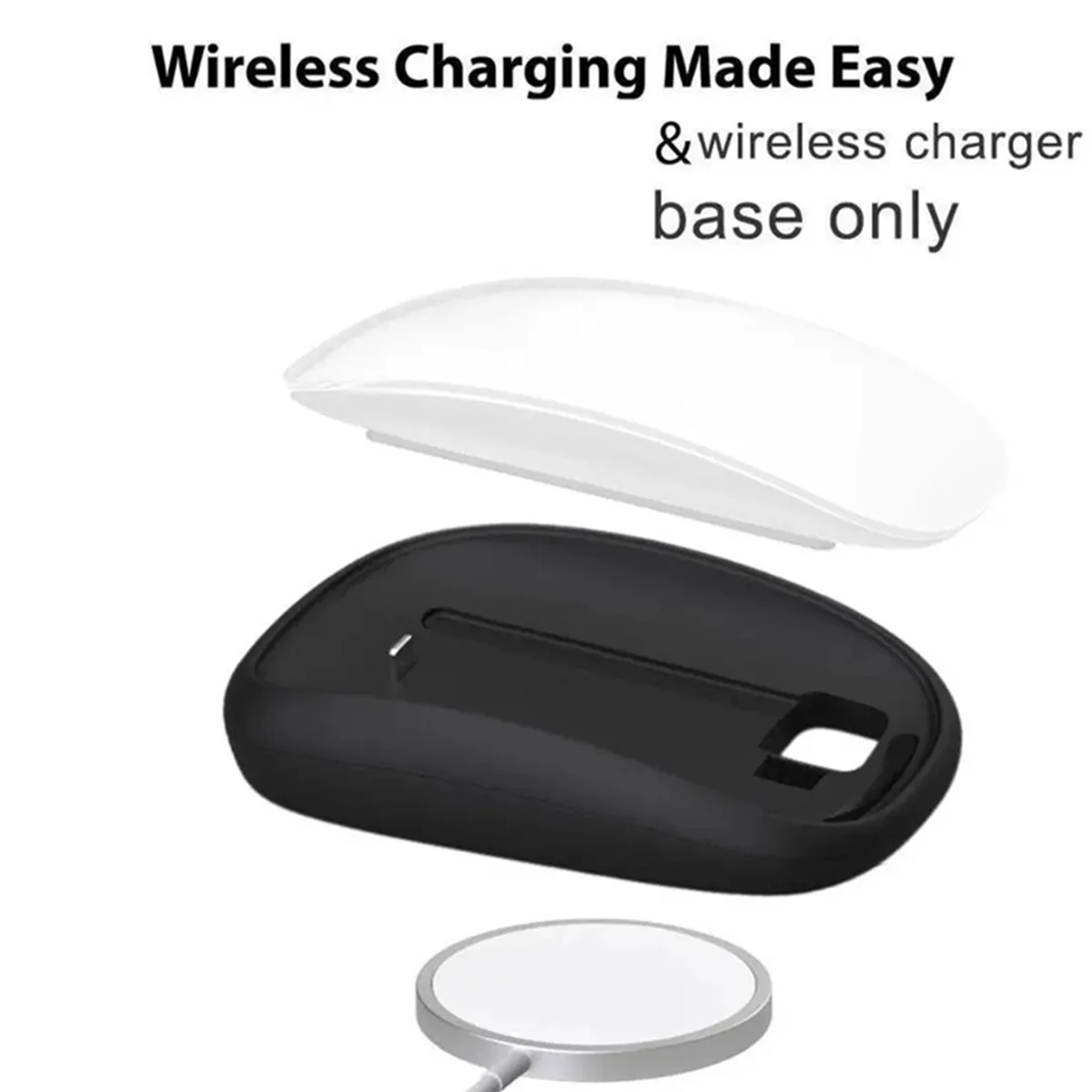 A14m 3x mouse dock para mouse mágico 2 doca de carregamento ergonômico sem fio almofada de carregamento habitação altura aumentada-a