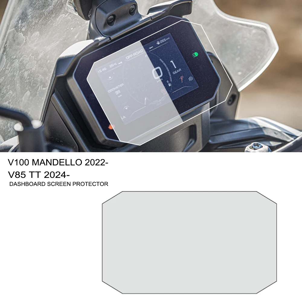 Für Moto Guzzi V85 TT 2024- V100 Mandello 2022- Scratch Cluster Screen Dashboard Motorrad Schutz Instrument Film – Detail 1