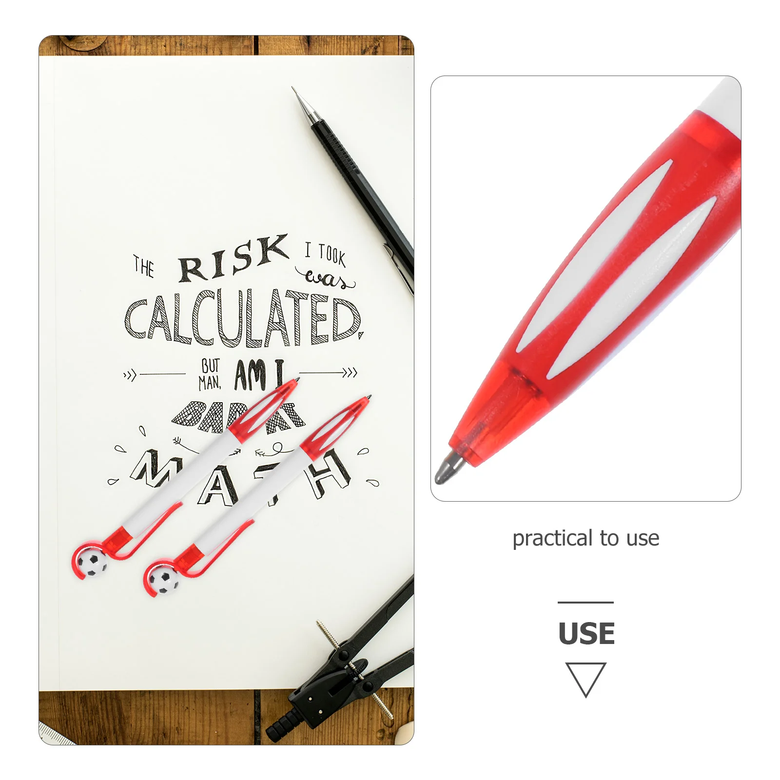 10 Pcs Football Ballpoint Pen Students Stationery Note Cartoon Pp Creative Pens