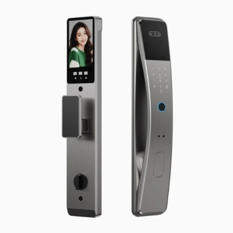 

Automatic fingerprint lock facial recognition video intercom home lock
