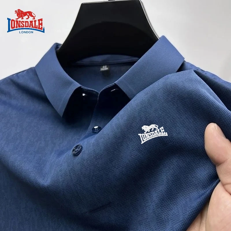 Polo de manga corta de camuflaje de seda para hombre, camiseta fresca y transpirable, tendencia de moda de verano, negocios y ocio, nuevo