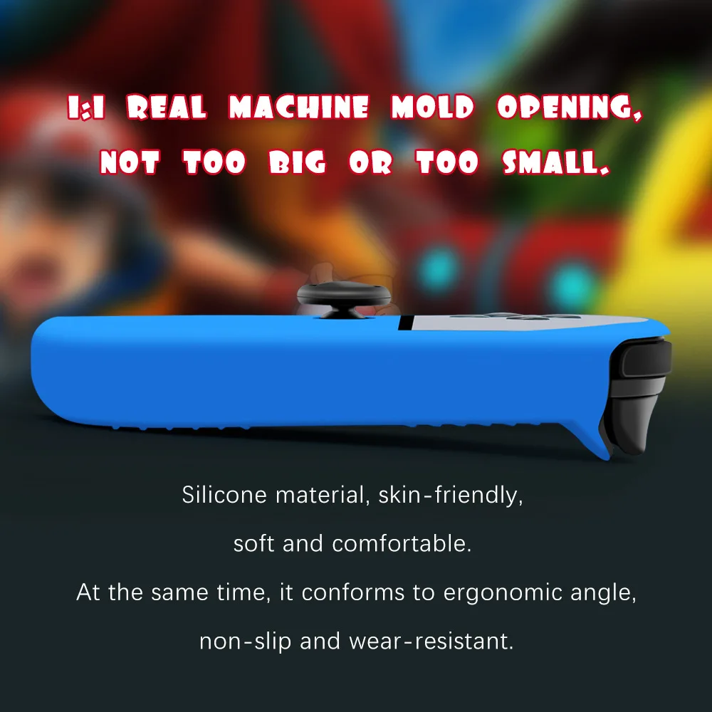 Силиконовый мягкий чехол для джойстика с держателем для большого пальца, защитный чехол для контроллера Nintendo Switch Oled NS Joy-Con