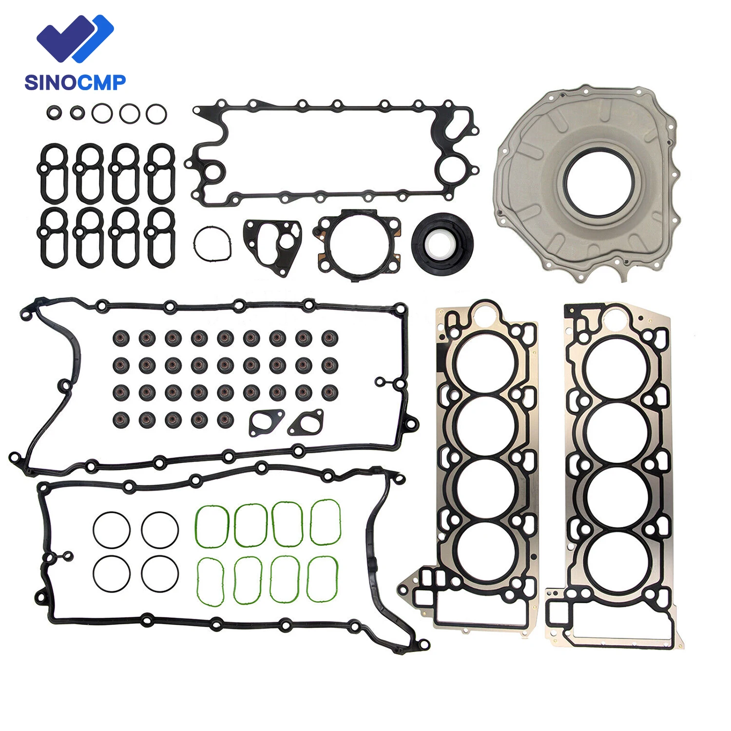 

AJ133 Engine Cylinder Head Gasket AJ813952 AJ813953 LR010789 LR010882 LR105293 for Jaguar XE XF XJ F-Type Land Rover 5.0L V8