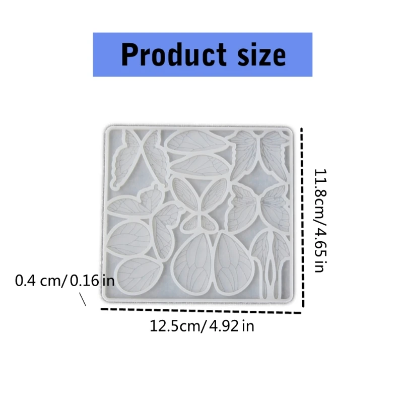 나비 날개 모양 금형 제작 예술적 실리콘 나비 날개 매니아 및 학생을위한 금형 제작