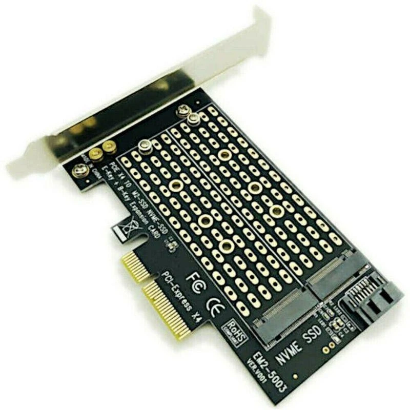 

A52B M.2 NVME для адаптерной карты PCIE 4.0x4 для случая 1U поддерживает M 2280 2260 2242 2230 м.2 Твердовые диски с твердым