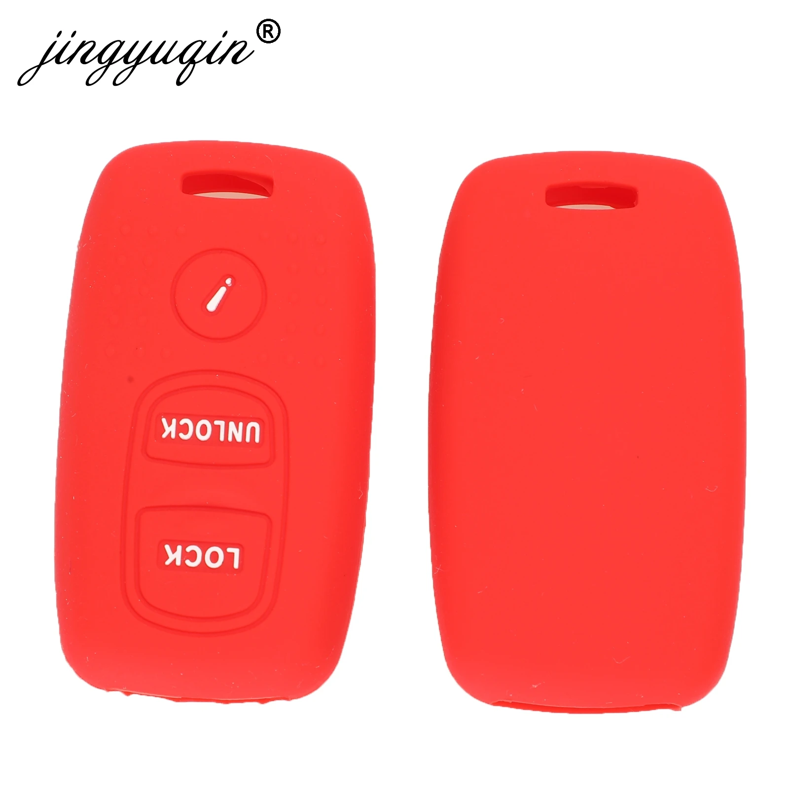 jingyuqin Silicone Key Case For Mazda 2 3 Mazda6 323 626 MPV Protege 5 Fob 2+1 3 Buttons Car Keyless Remote Cover