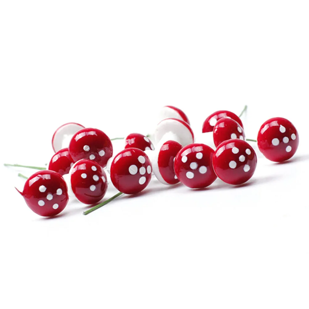 

20pcs Realistic Mushroom Decor Bendable Stem Mini Garden Ornament For Bonsai Micro Landscape Flower Pot Decoration Home Party