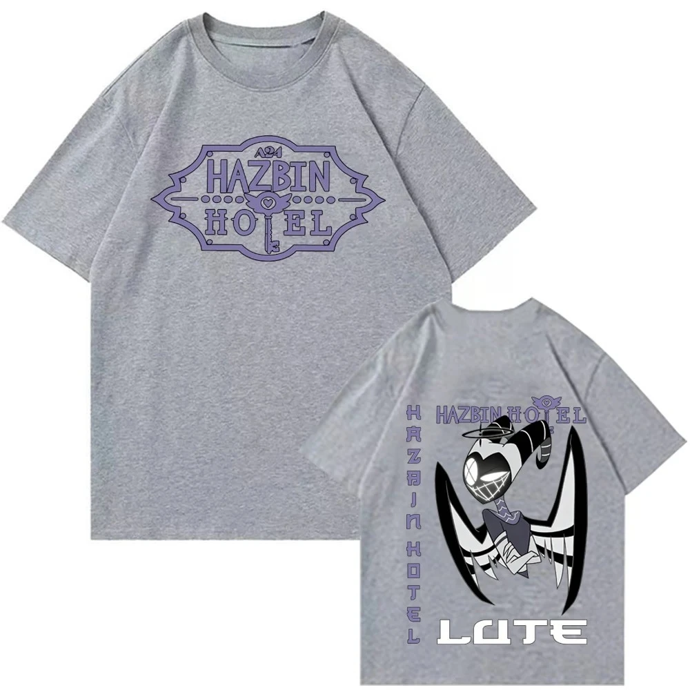 2026 Man Woman Harajuku Short Sleeve O-neck Casual Shirt New Hazbin Hotel Lute Graphic Design High Quality Fashion T-shirt Y2K