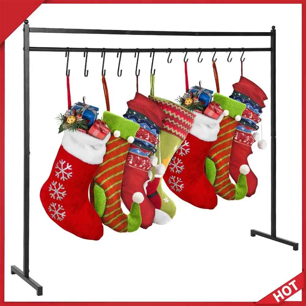 

Напольная подставка для рождественских чулок с 12 крючками, металлическая напольная вешалка для чулок для дома
