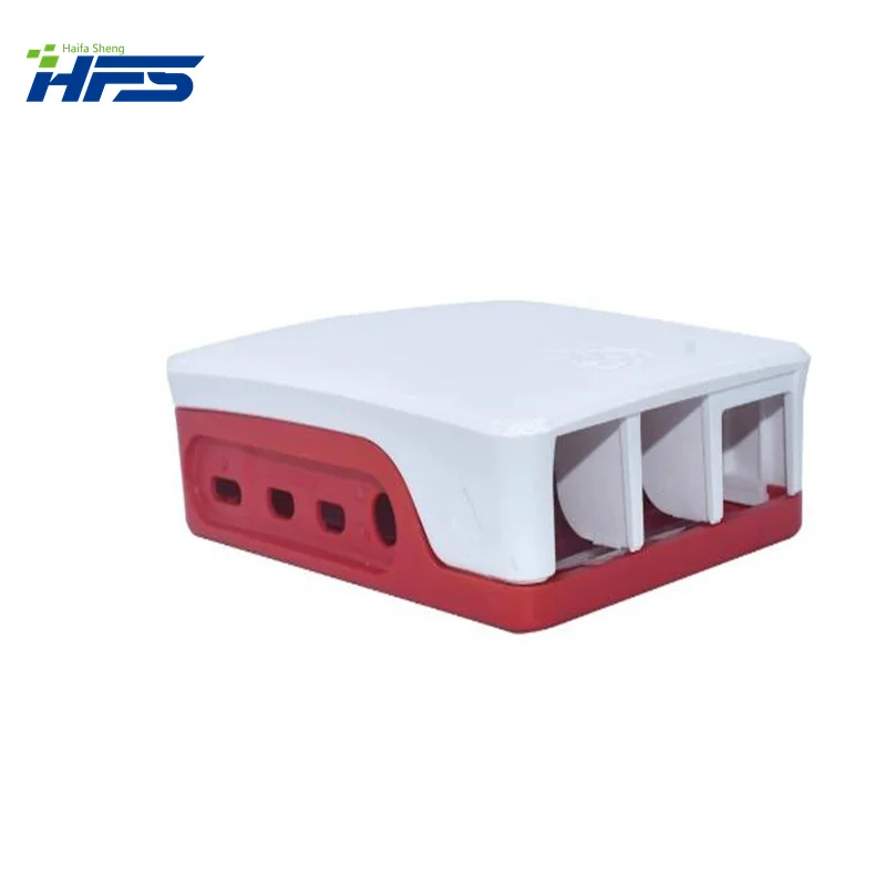 Raspberry Pi 4 Model B ABS Case Plastic Box White Shell Classic Design with Fan with Heatsink for Raspberry Pi 4