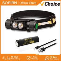 SOFIRN H25L Dual LH351D 90CRI 5000K USB Rechargeable 1200LM Headlamp with 18650 Battery Head Flashlight Camping Fishing Torch