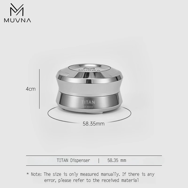 MUVNA V2 Espresso Tamper, 30lbs druk Veerbelaste Koffie Tamper, RVS Zwaartekracht Adaptieve Hoogte Distributeur Nieuwe Set - afbeelding 1
