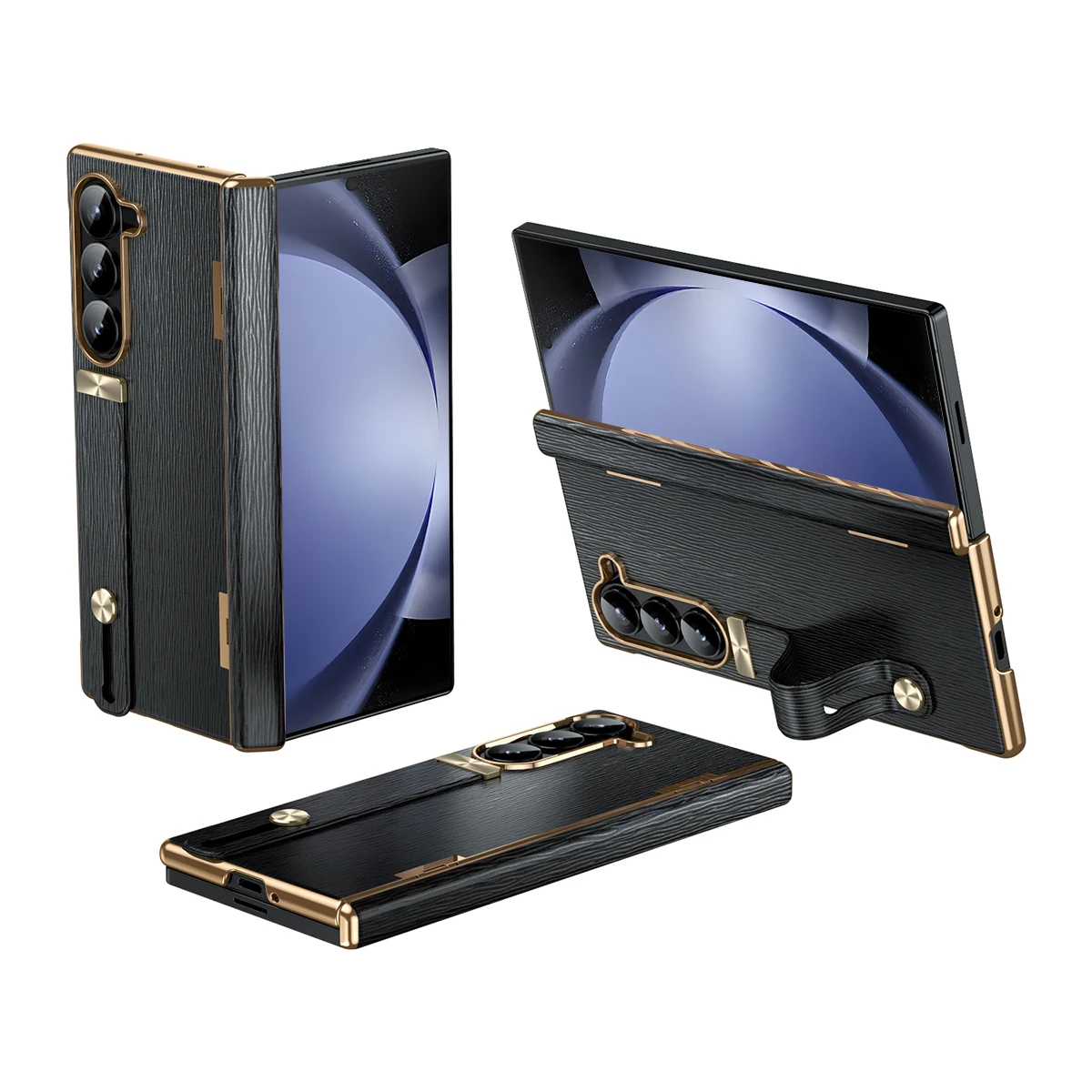 For Samsung Galaxy Z Fold 6 Case Ultra Thin Electroplated Matte Folding Hinge No Front Mirror Film Shockproof Back Cover