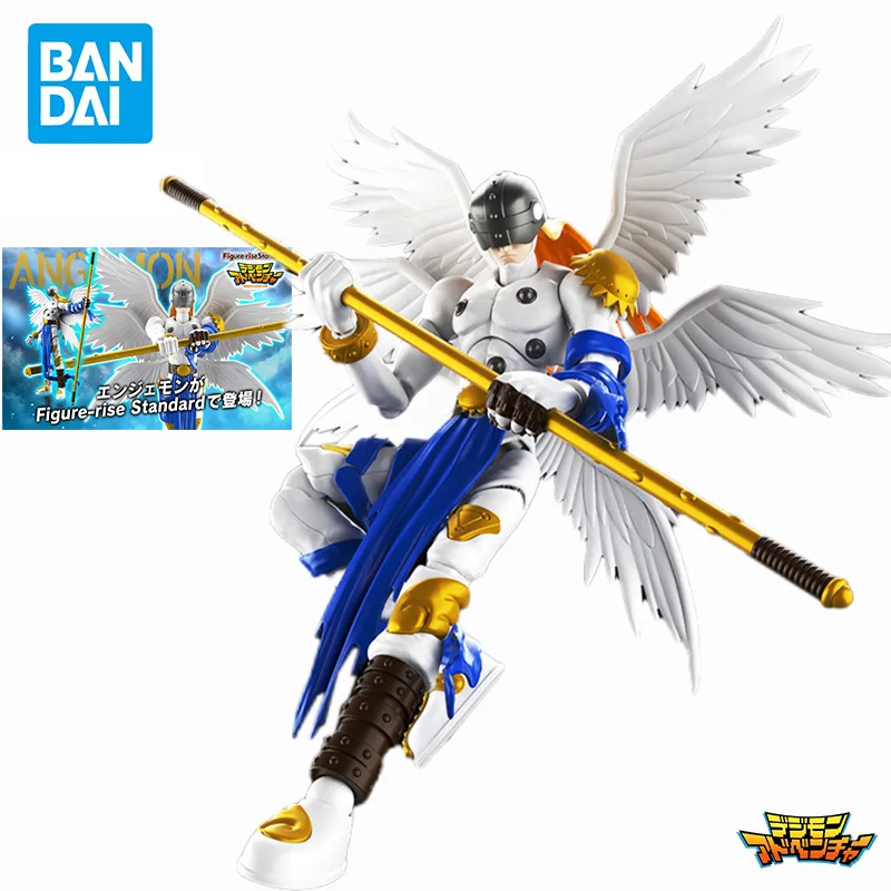 Oryginał w magazynie BANDAI rysunek-wzrost standardowy Anime Digimon Omegamon Garurumon Angemon Alphamon War Greymon rysunek Model akcji