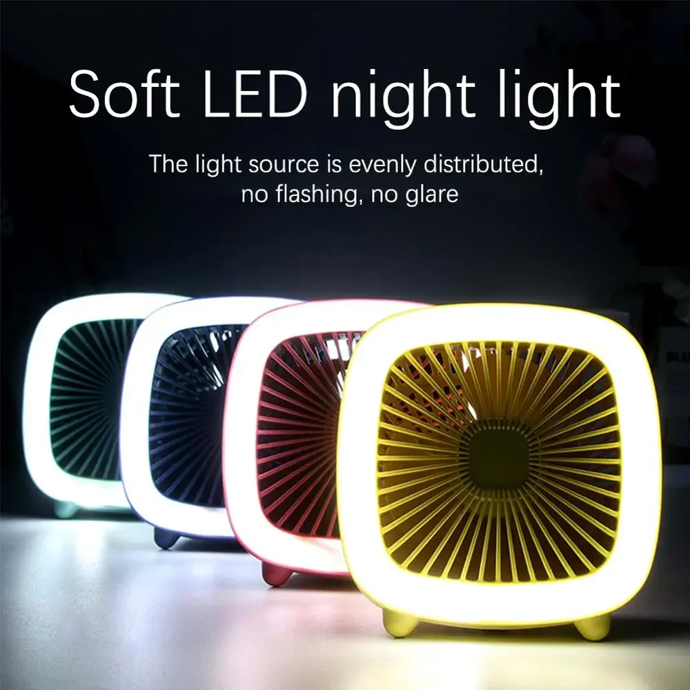 الصيف 3 سرعات USB قابلة للشحن ريترو ستايل كول مروحة صغيرة نوع التلفزيون مروحة مع مصباح ليد سطح المكتب مروحة مكتب