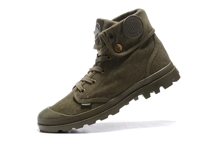 PALLADIUM Pallabrouse Army green Sneakers Turn help Men Military Ankle Boots Canvas Casual Shoes Men Walking Shoes Eur39-45