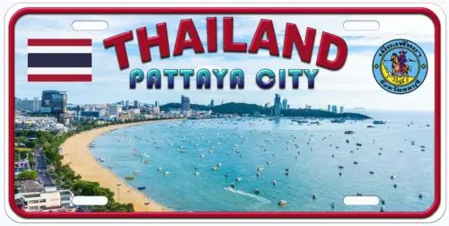 Pattaya City Thailand TP06 Novelty Car License Plate Aluminum