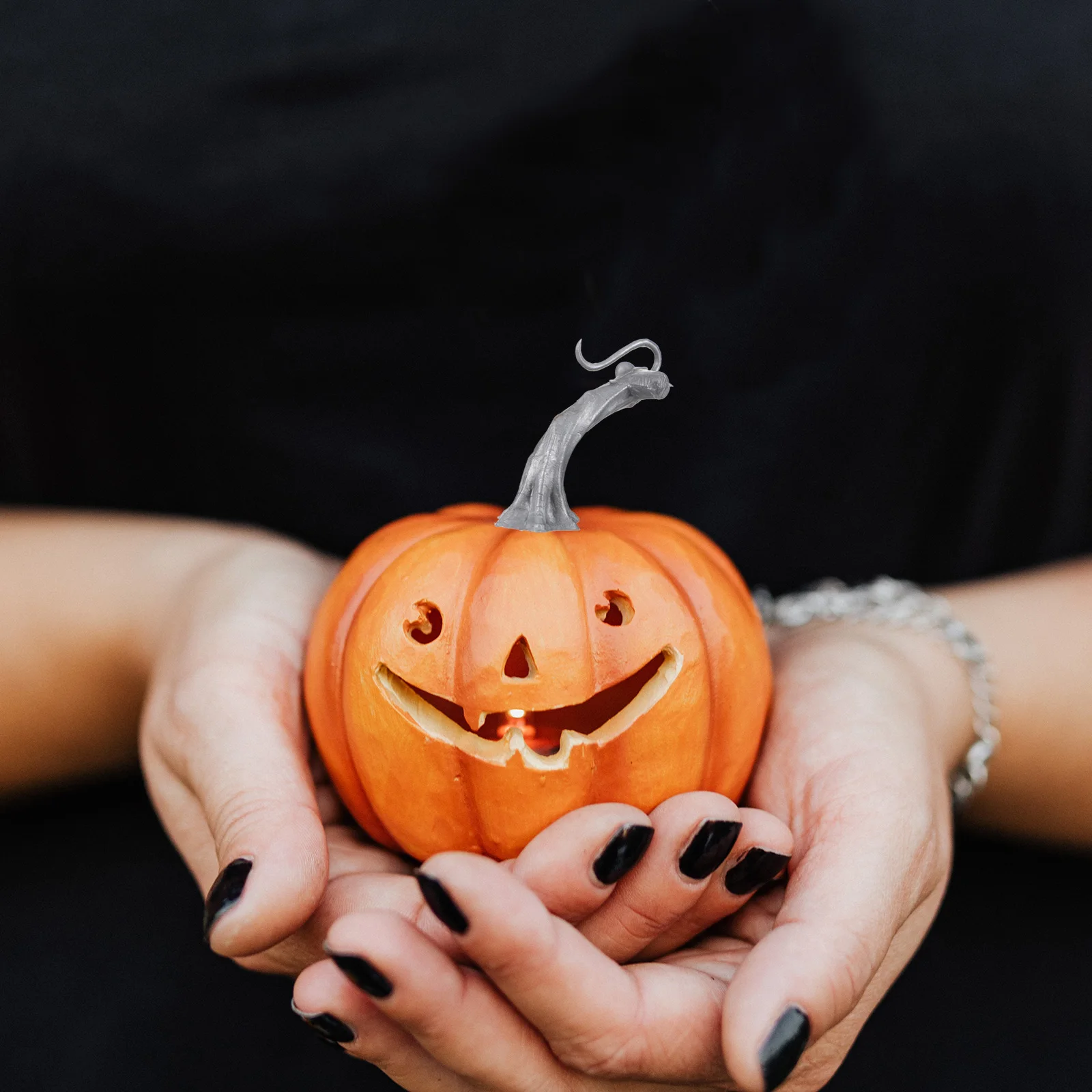 

DIY Pumpkin Making Tool 24pcs Faux Pumpkins with Plastic Handles for Halloween Harvest Festival Decorations