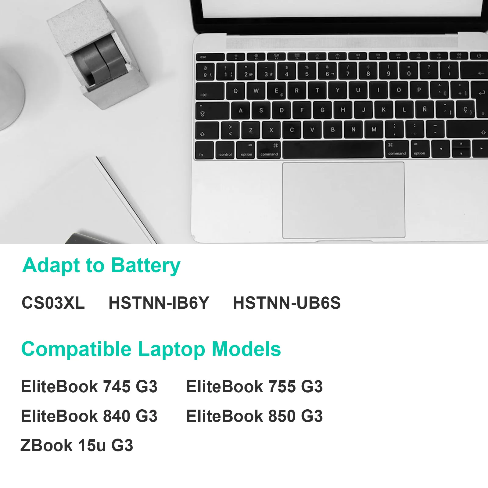 CS03XL Battery for HP Elitebook 745 755 840 850 G3 HSTNN-IB6Y HSTNN-UB6S 4000mAh/46.5WH/11.4V Laptop Battery with Tools