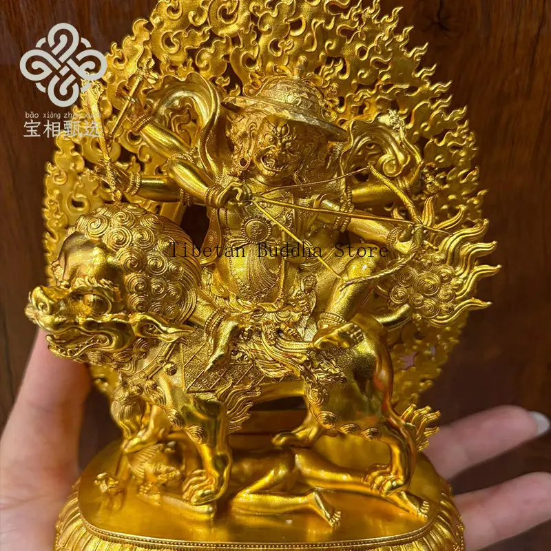 Baihar King Naiqiong Dharma Protector Pure Copper Gilt Buddha Statue Purple Copper Treasure Phase Selection t3 Tibetan Tantra Bu
