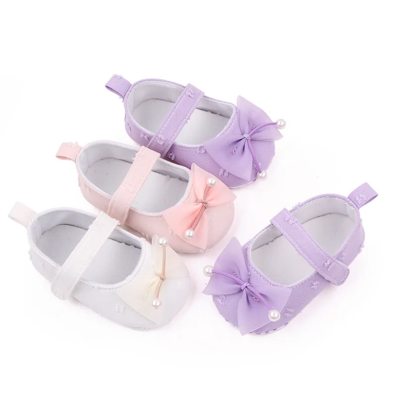 

New Baby Girls Flats Bowknot Princess Shoes Shoes Soft Soled Non-slip Shoes for Newborn Infant