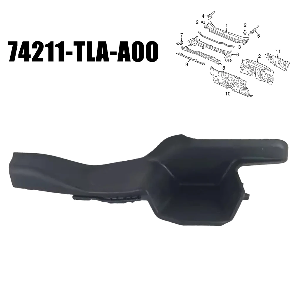 For 74211-TLA-A00 ABS Cowl Cover Right Cowl Top Cover Car Maintenance Anti-Corrosion Material Easy Installation