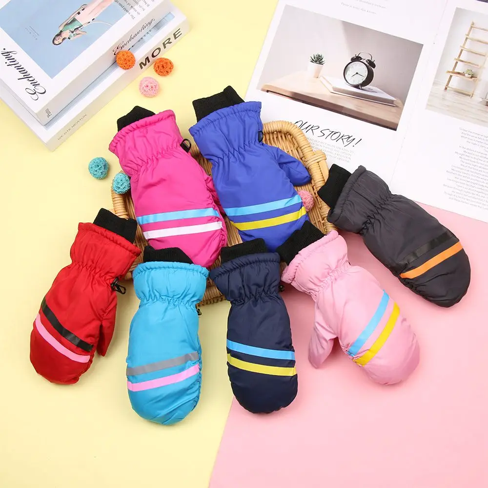 New Children Kids Winter Snow Warm Gloves Boy Girls Ski Snowboard Windproof Waterproof Thicken Keep Warm Winter Must